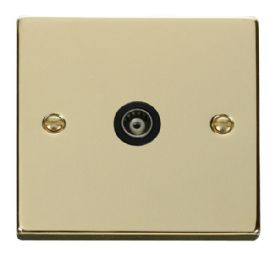 VPBR158BK  Deco Victorian Single Isolated Coaxial Socket Outlet